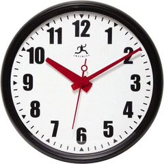 Infinity Insttruments - 13-1/2 Inch Diameter, White Face, Dial Wall Clock - Analog Display, Black Case, Runs on AA Battery - All Tool & Supply