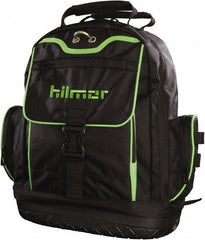 Hilmor - 19 Pocket Black Synthetic Backpack Tool Bag - 6" Wide x 14" Deep x 16" High - All Tool & Supply