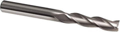 Guhring - 1/2", 3" LOC, 1/2" Shank Diam, 6" OAL, 3 Flute, Solid Carbide Square End Mill - Single End, Uncoated, Spiral Flute, 30° Helix, Right Hand Cut, Right Hand Flute, Series 3169 - All Tool & Supply