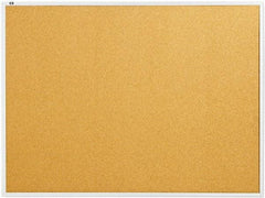 Quartet - 48" Wide x 36" High Open Cork Bulletin Board - Natural Cork over Fiberboard, Aluminum Frame - All Tool & Supply