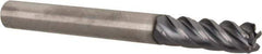 Kennametal - 1/4", 5 Flute, Solid Carbide, 0.03" Corner Radius End Mill - 2-1/2" OAL, 3/4" LOC - All Tool & Supply