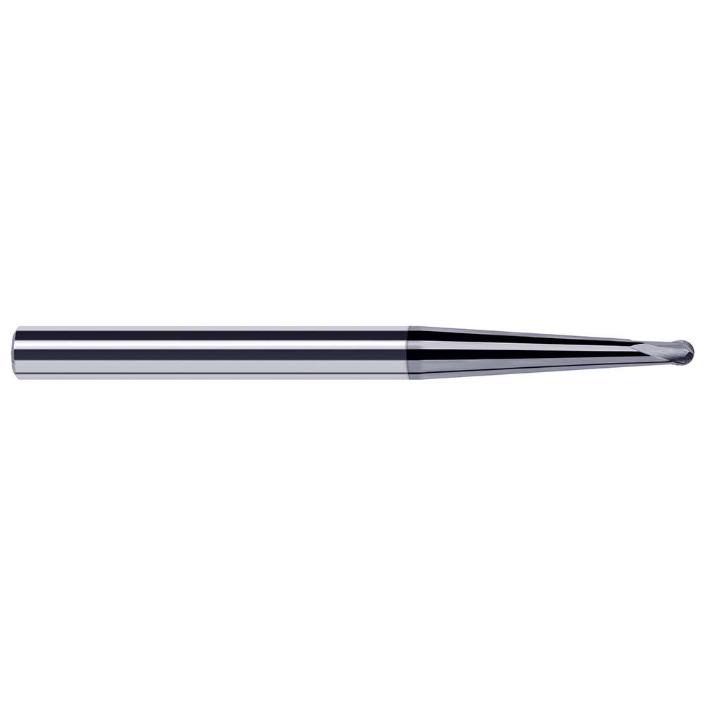 Harvey Tool - 3/16" Diam, 0.15" LOC, 2 Flute Solid Carbide Ball End Mill - Exact Industrial Supply