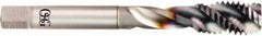 OSG - M18x2.50 Metric Coarse 4 Flute 6H Modified Bottoming Spiral Flute Tap - Powdered Metal, TiCN Finish, 125mm OAL, Right Hand Flute, Right Hand Thread, D7, Series 16500 - All Tool & Supply