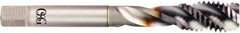 OSG - 1-8 UNC 4 Flute 3B Modified Bottoming Spiral Flute Tap - Powdered Metal, TiCN Finish, 160mm OAL, Right Hand Flute, Right Hand Thread, H6, Series 16505 - Exact Industrial Supply