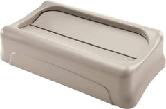 Rubbermaid - Rectangle Lid for Use with Rectangular Trash Cans - Beige, For Slim Jim Trash Cans - All Tool & Supply