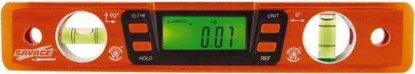 SAVAGE by SWANSON - Magnetic 9" Long 2 Vial Torpedo Level - Aluminum, Orange - All Tool & Supply