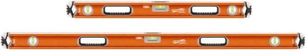 SAVAGE by SWANSON - 32" & 54" Long 3 Vial Box Beam Level - Aluminum, Orange - All Tool & Supply