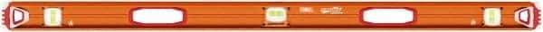 SAVAGE by SWANSON - Magnetic 48" Long 3 Vial I-Beam Level - Aluminum, Orange - All Tool & Supply