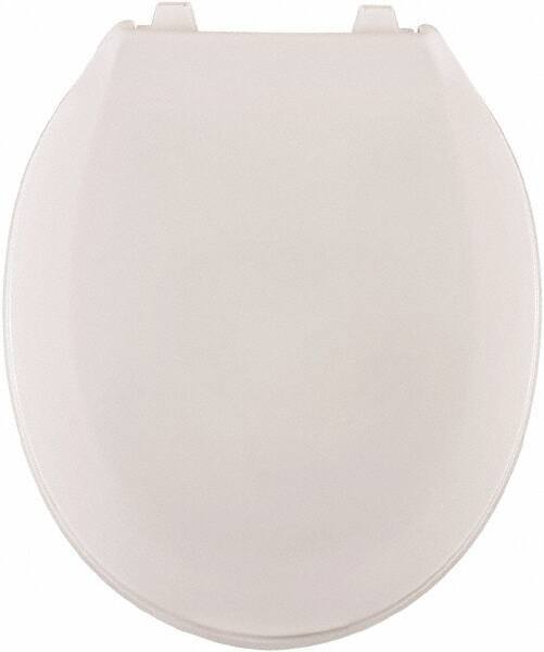 CENTOCO - 16-3/4 Inch Long, 2 Inch Inside Width, Polypropylene, Regular, Closed Front with Cover, Toilet Seat - 14 Inch Outside Width, Commercial, Hotel-Motel, Institutional Installation, White - All Tool & Supply