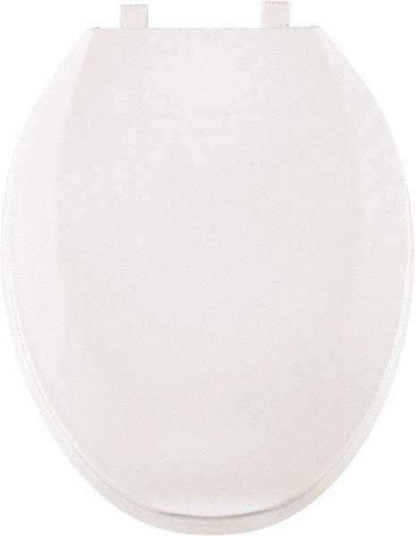 CENTOCO - 18.9 Inch Long, 2 Inch Inside Width, Polypropylene, Elongated, Closed Front with Cover, Toilet Seat - 14 Inch Outside Width, Residential, Commercial, Health Care, Industrial, Institutional Installation, White - All Tool & Supply