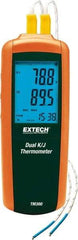 Extech - -328 to 2,501°F Digital Thermometer - LCD Display, K, J Thermocouple Sensor, AAA Battery Power - All Tool & Supply