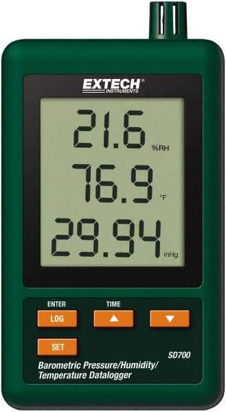 Extech - 32 to 122°F, 10 to 90% Humidity Range, Temp, Pressure Recorder - All Tool & Supply