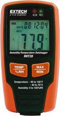 Extech - -40 to 158°F, 0 to 100% Humidity Range, Temp Recorder - All Tool & Supply