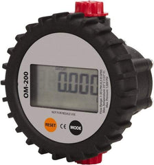 PRO-LUBE - 1/2" FNPT Port Oval Gear Flowmeter with Local Display - 1000 Max psi, 0.3 to 8 GPM, Aluminum - All Tool & Supply