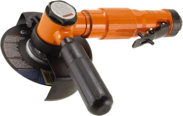 Dotco - 4" Wheel Diam, 11,500 RPM, Pneumatic Cutoff & Cutoff-Grinder Tool - Right Angle Handle, 1/4" Inlet - All Tool & Supply