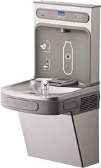 ELKAY - 8 GPH Cooling Capacity Barrier Free Wall Mounted Water Cooler & Fountain - Bottle Filling, 20 to 105 psi, 0.20 hp, Stainless Steel - All Tool & Supply