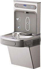 ELKAY - 8 GPH Cooling Capacity Barrier Free Wall Mounted Water Cooler & Fountain - Bottle Filling, 20 to 105 psi, 0.20 hp, Stainless Steel - All Tool & Supply