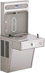 ELKAY - 8 GPH Cooling Capacity Barrier Free Wall Mounted Water Cooler & Fountain - Bottle Filling, 20 to 105 psi, 0.20 hp, Stainless Steel - All Tool & Supply