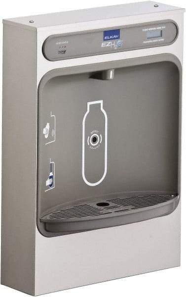 ELKAY - 8 GPH Cooling Capacity Surface Mount Water Cooler & Fountain - Bottle Filling, 20 to 105 psi, 0.20 hp, Stainless Steel - All Tool & Supply