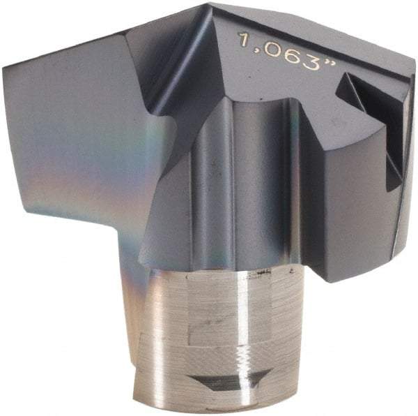 Iscar - Series ICM, 27mm Diam Grade IC908 Replaceable Drill Tip - Carbide, TiAlN/TiN Finish, 27 Seat Size - All Tool & Supply