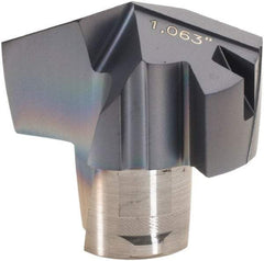 Iscar - Series ICM, 27mm Diam Grade IC908 Replaceable Drill Tip - Carbide, TiAlN/TiN Finish, 27 Seat Size - All Tool & Supply