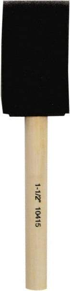 Premier Paint Roller - 1-1/2" Flat Foam Foam Paint Brush - 2-1/2" Bristle Length, 4" Wood Dowel Handle - All Tool & Supply