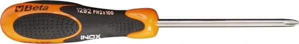 Beta - #0, 6-1/2" OAL, Standard Phillips Screwdriver - 2-1/2" Blade Length, Round Shank, Ergonomic Handle - All Tool & Supply