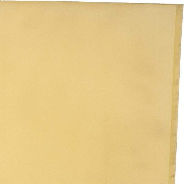 Made in USA - 1/2" Thick x 12" Wide x 1' Long, Polyurethane Sheet - Natural, 80A Hardness, ±0.025 Tolerance - All Tool & Supply