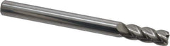 Accupro - 3/8", 4 Flute, Single End, Solid Carbide, 0.045" Corner Radius End Mill - 4" OAL, 40° Helix, Right Hand Flute, 1" LOC, Right Hand Cut - All Tool & Supply