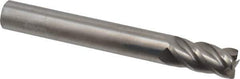 Accupro - 1/2", 4 Flute, Single End, Solid Carbide, 0.02" Corner Radius End Mill - 4" OAL, 40° Helix, Right Hand Flute, 1" LOC, Right Hand Cut - All Tool & Supply