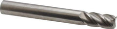 Accupro - 1/2", 4 Flute, Single End, Solid Carbide, 0.03" Corner Radius End Mill - 4" OAL, 40° Helix, Right Hand Flute, 1" LOC, Right Hand Cut - All Tool & Supply