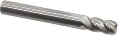 Accupro - 1/2", 4 Flute, Single End, Solid Carbide, 0.09" Corner Radius End Mill - 4" OAL, 40° Helix, Right Hand Flute, 1" LOC, Right Hand Cut - All Tool & Supply