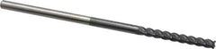 Accupro - 1/8", 4 Flute, Single End, Solid Carbide, 0.015" Corner Radius End Mill - 3" OAL, 40° Helix, Right Hand Flute, 1" LOC, Right Hand Cut - All Tool & Supply