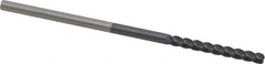 Accupro - 1/8", 4 Flute, Single End, Solid Carbide, 0.03" Corner Radius End Mill - 3" OAL, 40° Helix, Right Hand Flute, 1" LOC, Right Hand Cut - All Tool & Supply