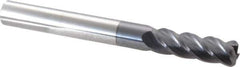 Accupro - 5/8", 4 Flute, Single End, Solid Carbide, 1/8" Corner Radius End Mill - 6" OAL, 40° Helix, Right Hand Flute, 2" LOC, Right Hand Cut - All Tool & Supply