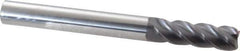 Accupro - 5/8", 4 Flute, Single End, Solid Carbide, 0.03" Corner Radius End Mill - 6" OAL, 40° Helix, Right Hand Flute, 2" LOC, Right Hand Cut - All Tool & Supply