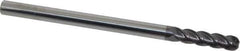 Accupro - 3/8", 4 Flute, Single End, Solid Carbide, 1/8" Corner Radius End Mill - 6" OAL, 40° Helix, Right Hand Flute, 1-1/2" LOC, Right Hand Cut - All Tool & Supply