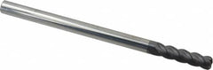 Accupro - 3/8" Diam 4 Flute Solid Carbide 0.09" Corner Radius End Mill - All Tool & Supply