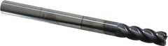 Accupro - 1/2", 4 Flute, Single End, Solid Carbide, 0.045" Corner Radius End Mill - 6" OAL, 40° Helix, Right Hand Flute, 1-1/2" LOC, Right Hand Cut - All Tool & Supply