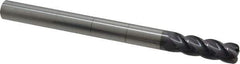 Accupro - 1/2", 4 Flute, Single End, Solid Carbide, 0.09" Corner Radius End Mill - 6" OAL, 40° Helix, Right Hand Flute, 1-1/2" LOC, Right Hand Cut - All Tool & Supply