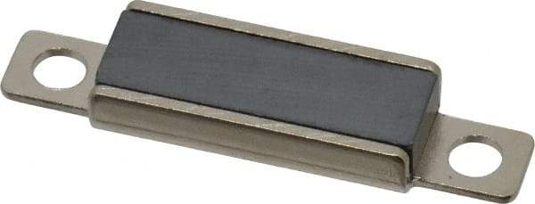 Sugatsune - 23/64" Long x 1-27/64" Wide x 11/64" High, Ferrite & Steel Thin Magnetic Catch - Nickel Coated, 3.7 Magnetic Force - All Tool & Supply