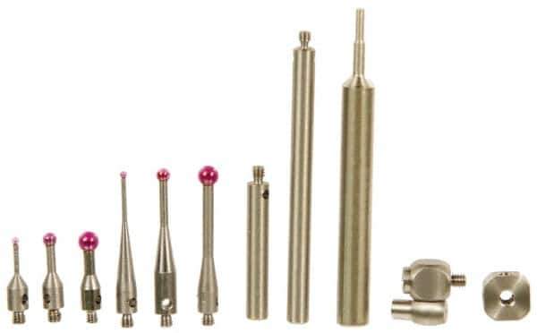 SPI - 11 Piece, CMM Stylus Kit - Include 2 Stylus Extensions, 6 Ruby Ball Stylus, 8mm Swivel, Cross Head, Custom Fit Case, Stylus Wrench - All Tool & Supply