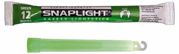 Cyalume - 10 Piece Green Chemical Lightstick - 6 Inch Long, 12 Hours Illumination Time, Nonflammable, Nontoxic and Waterproof, Snap and Shake Activation Method - All Tool & Supply