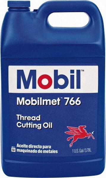 Mobil - Mobilmet 766, 1 Gal Bottle Cutting Fluid - Straight Oil, For Automatic Lathe Operations, Broaching, Gear Shaving, Milling, Parting-Off, Planing, Shaping, Tapping, Threading - All Tool & Supply