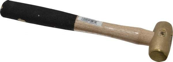 American Hammer - 1/2 Lb Head 1" Face Brass Head Hammer - 10" OAL, Wood Handle - All Tool & Supply