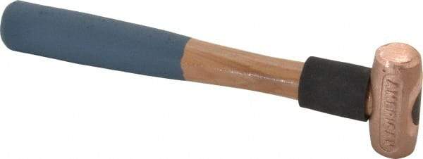 American Hammer - 1/2 Lb Head 1" Face Bronze Nonmarring Hammer - 10" OAL, Wood Handle - All Tool & Supply