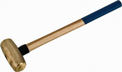 American Hammer - 10 Lb Head 2" Face Bronze Nonmarring Hammer - 26" OAL, Wood Handle - All Tool & Supply