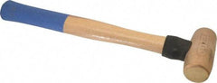 American Hammer - 3 Lb Head 1-1/2" Face Bronze Nonmarring Hammer - 15" OAL, Wood Handle - All Tool & Supply