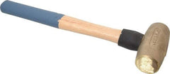 American Hammer - 4 Lb Head 1-5/8" Face Bronze Nonmarring Hammer - 16" OAL, Wood Handle - All Tool & Supply