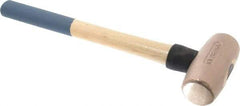 American Hammer - 5 Lb Head 1-3/4" Face Bronze Nonmarring Hammer - 16" OAL, Wood Handle - All Tool & Supply